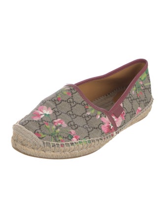 Gucci GG Supreme Whipstitch Trim Espadrilles