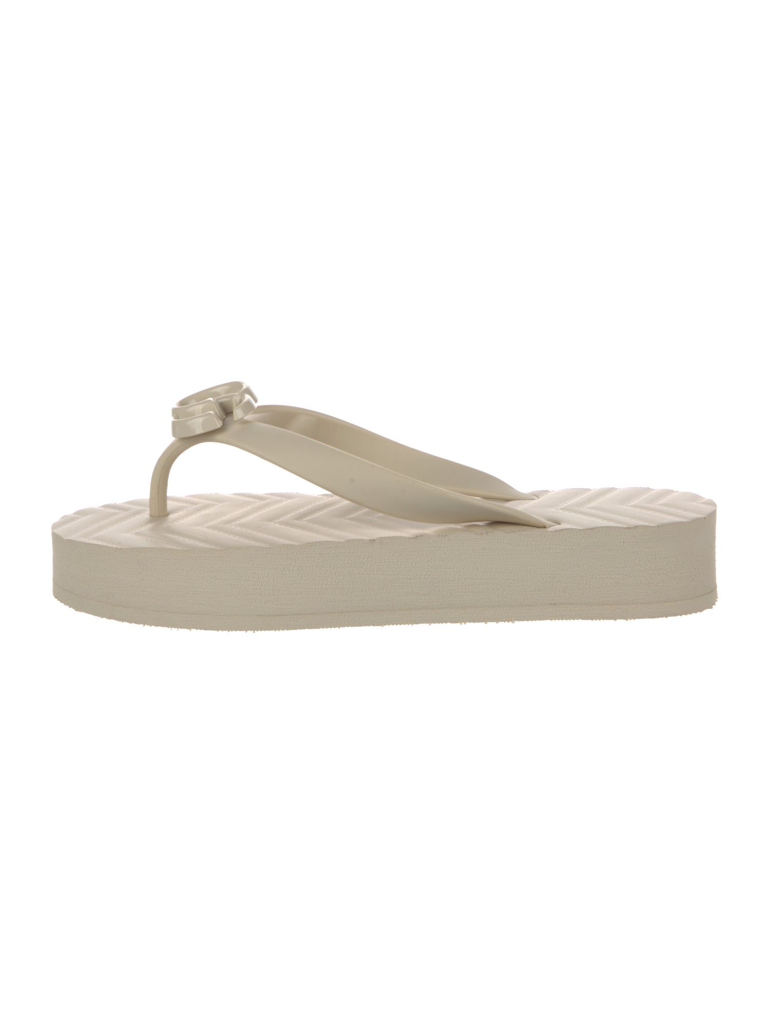 Gucci Double G Logo Rubber Flip Flops
