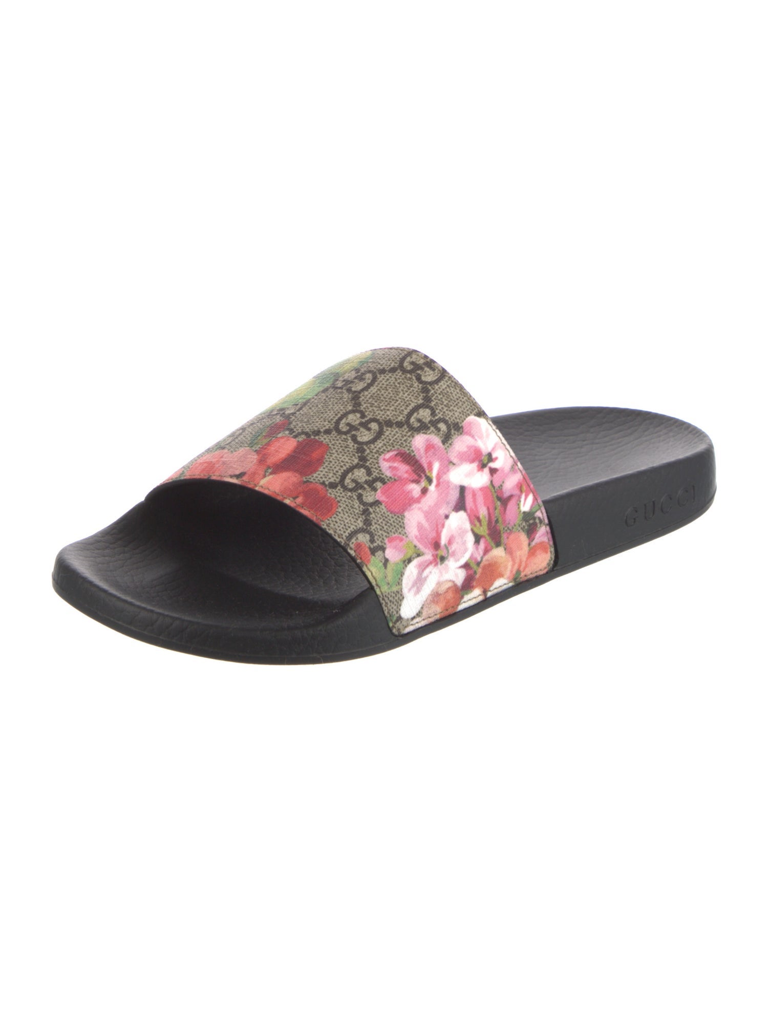 Gucci GG Supreme Blooms Print Slides