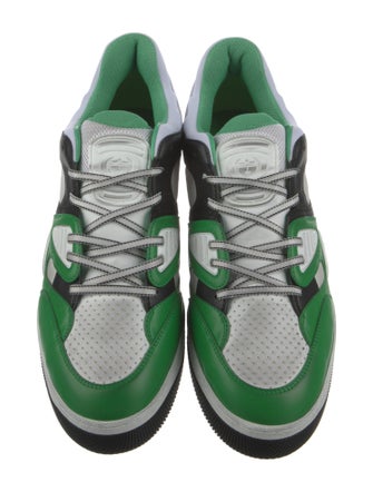 Gucci Leather Colorblock Pattern Sneakers