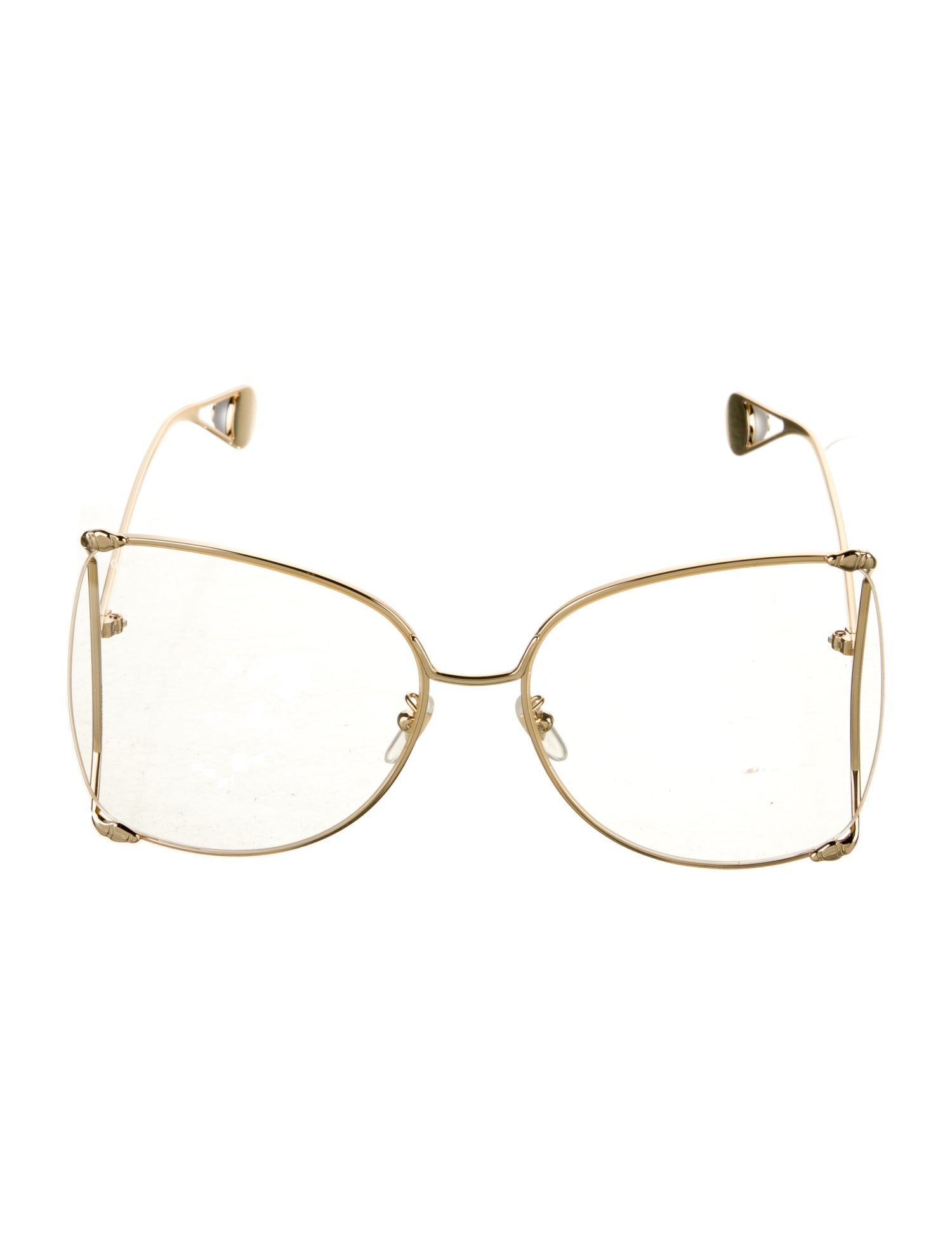 Gucci Faux Pearl Accents Oversize Eyeglasses w/ Tags