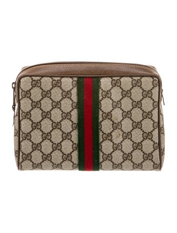 Gucci Clutches GG Supreme Portfolio Vintage