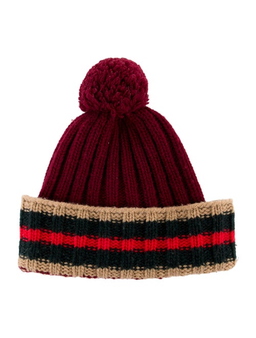 Gucci Wool Knit Pom-Pom Beanie