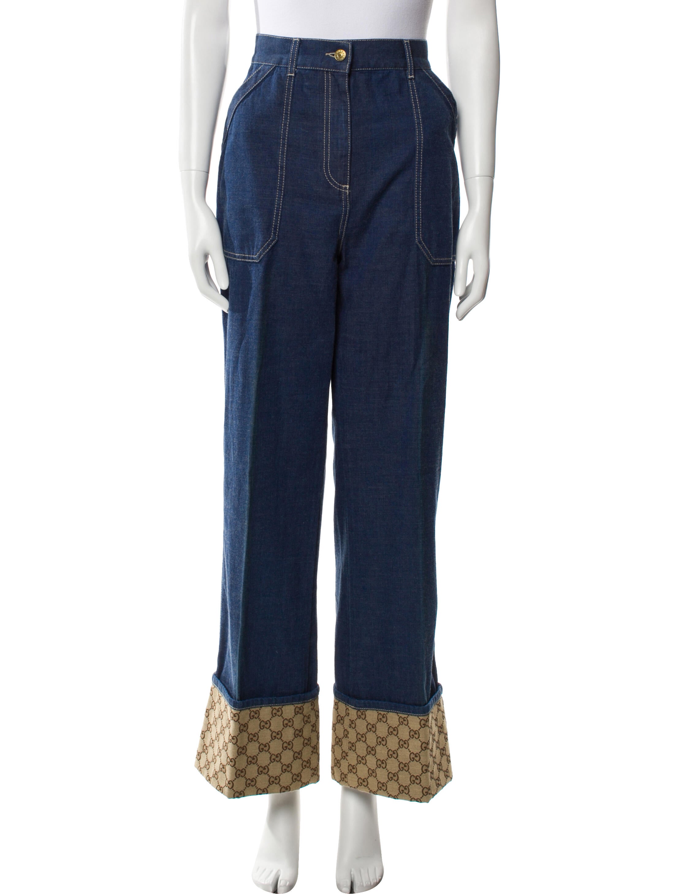 Gucci High-Rise Wide Leg Jeans