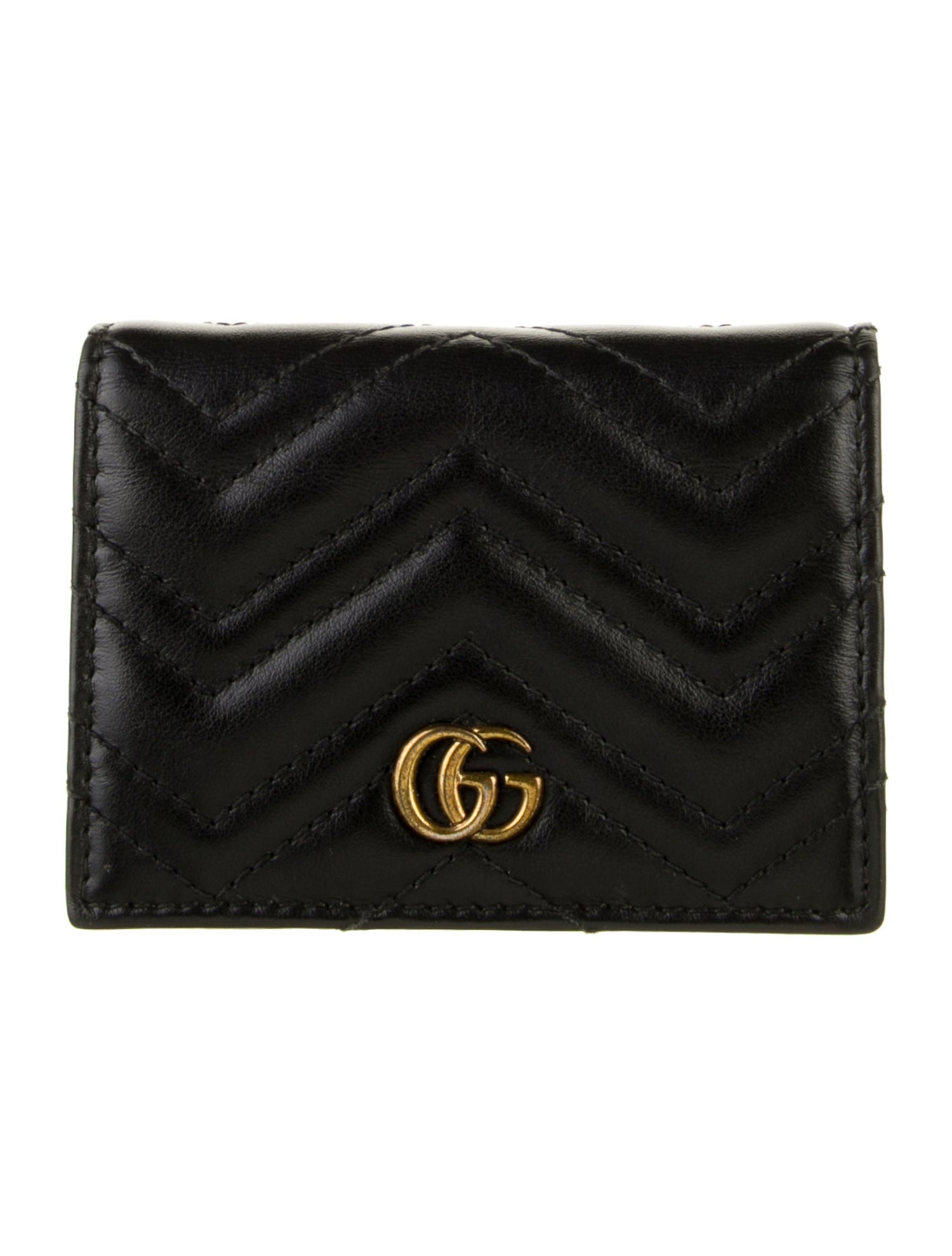 Gucci GG Marmont Compact Wallet Leather Wallet