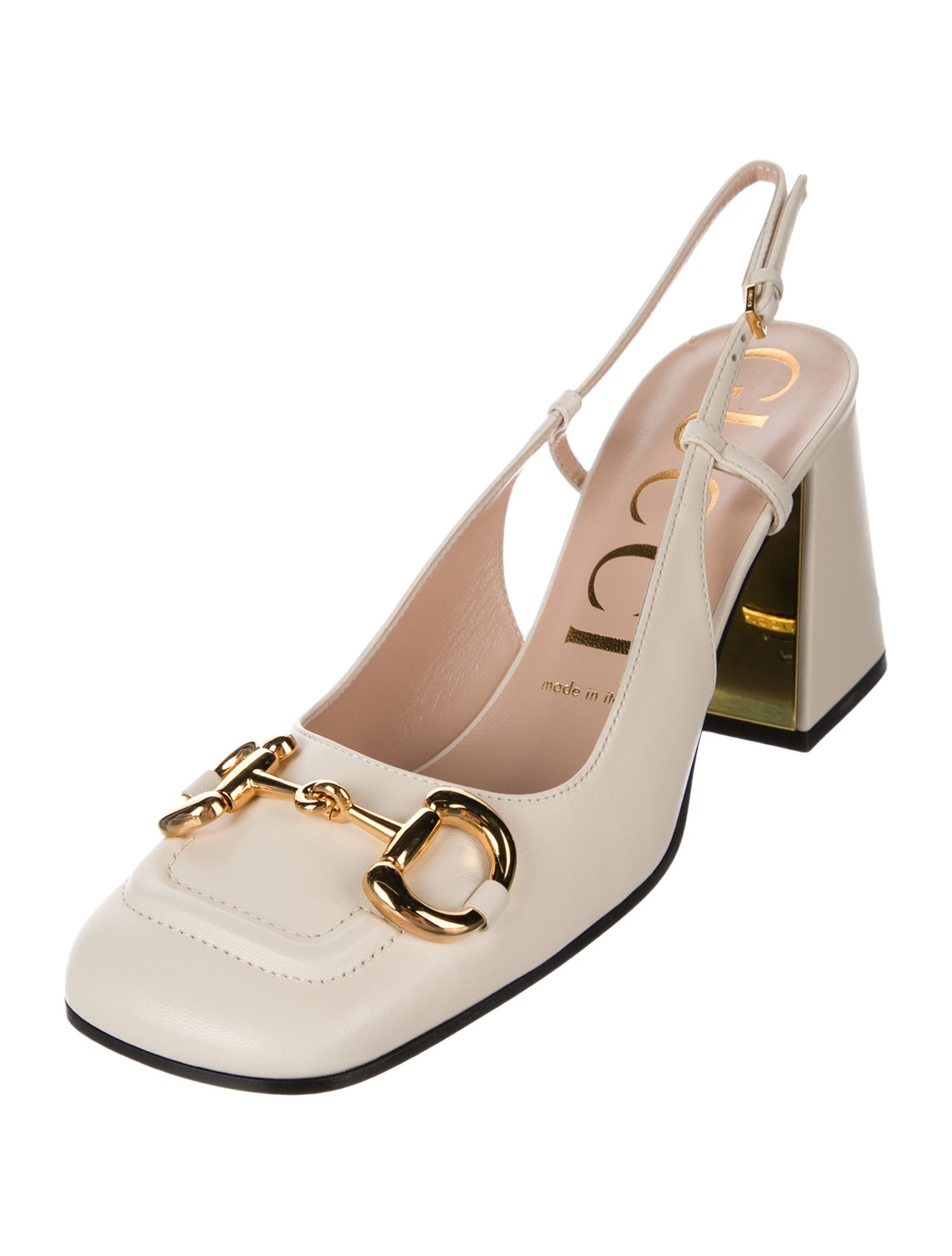 Gucci Horsebit Horsebit Accent Slingback Pumps