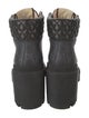Gucci Quilted Pattern Leather Combat Boots