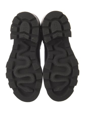 Gucci Quilted Pattern Leather Combat Boots