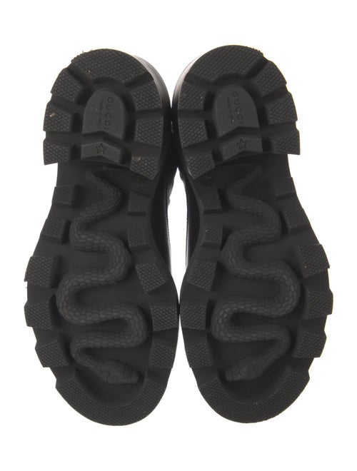 Gucci Quilted Pattern Leather Combat Boots