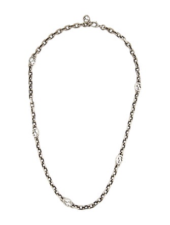 Gucci Interlocking GG Chain Station Necklace