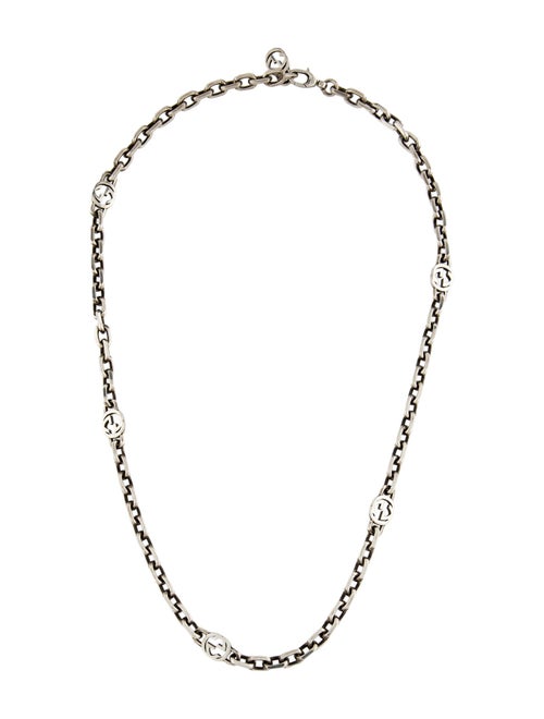 Gucci Interlocking GG Chain Station Necklace