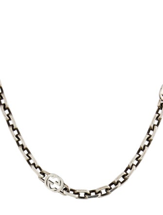 Gucci Interlocking GG Chain Station Necklace