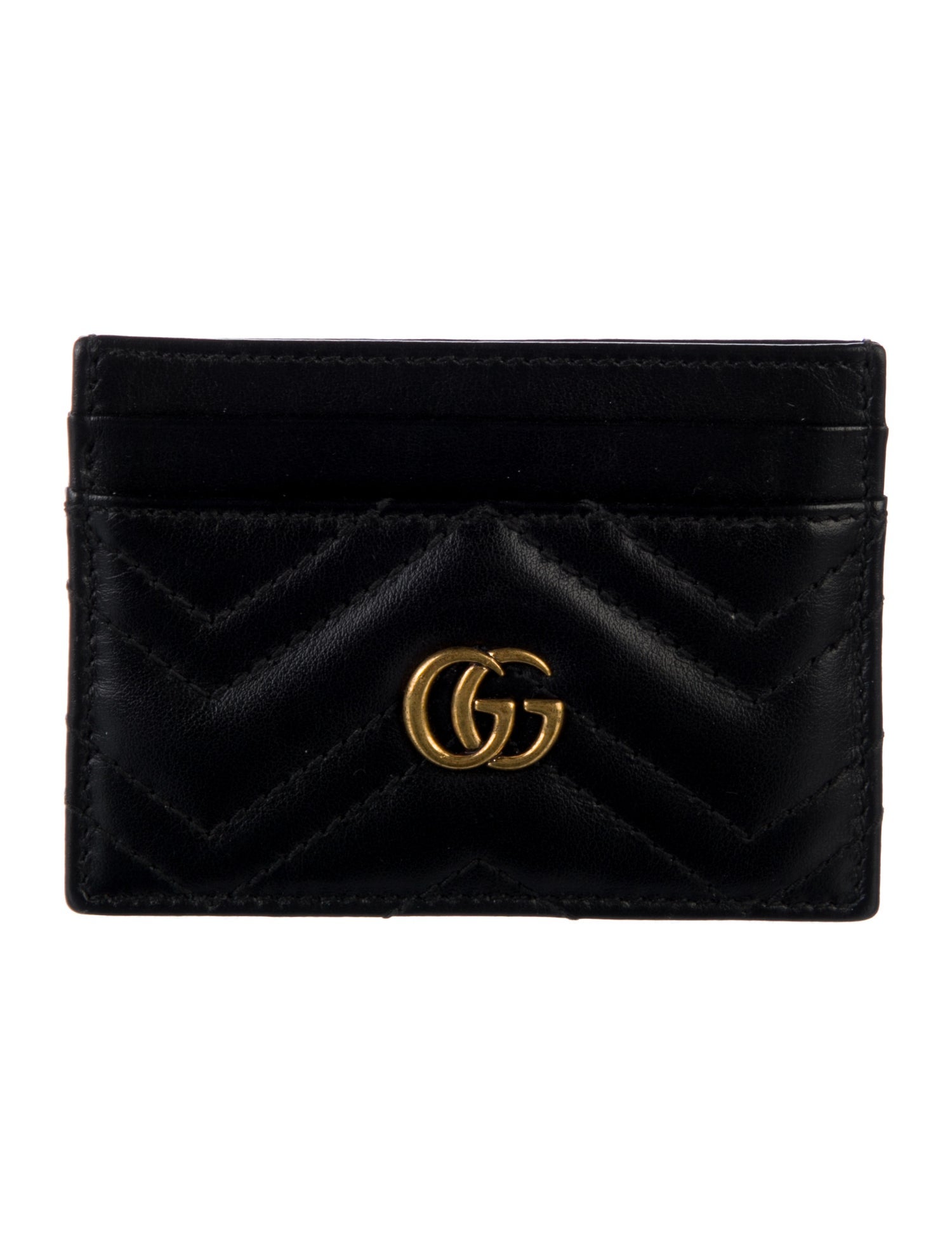 Gucci Double G Logo Leather Card Holder