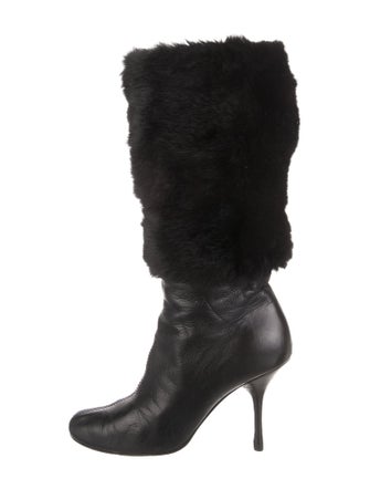 Gucci Fur Fur Trim Boots
