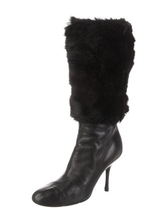 Gucci Fur Fur Trim Boots