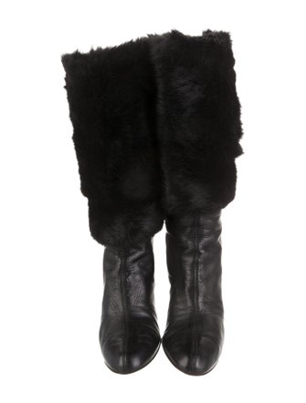 Gucci Fur Fur Trim Boots