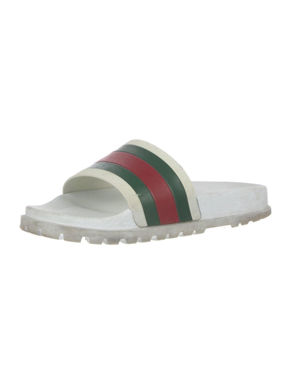 Gucci Rubber Slides White Web Accent Designer siz… - image 2