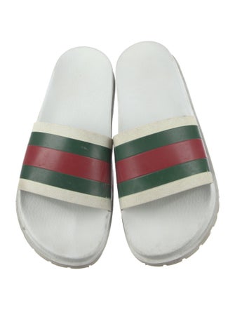 Gucci Web Accent Rubber Slides