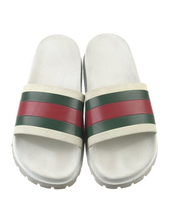Gucci Web Accent Rubber Slides