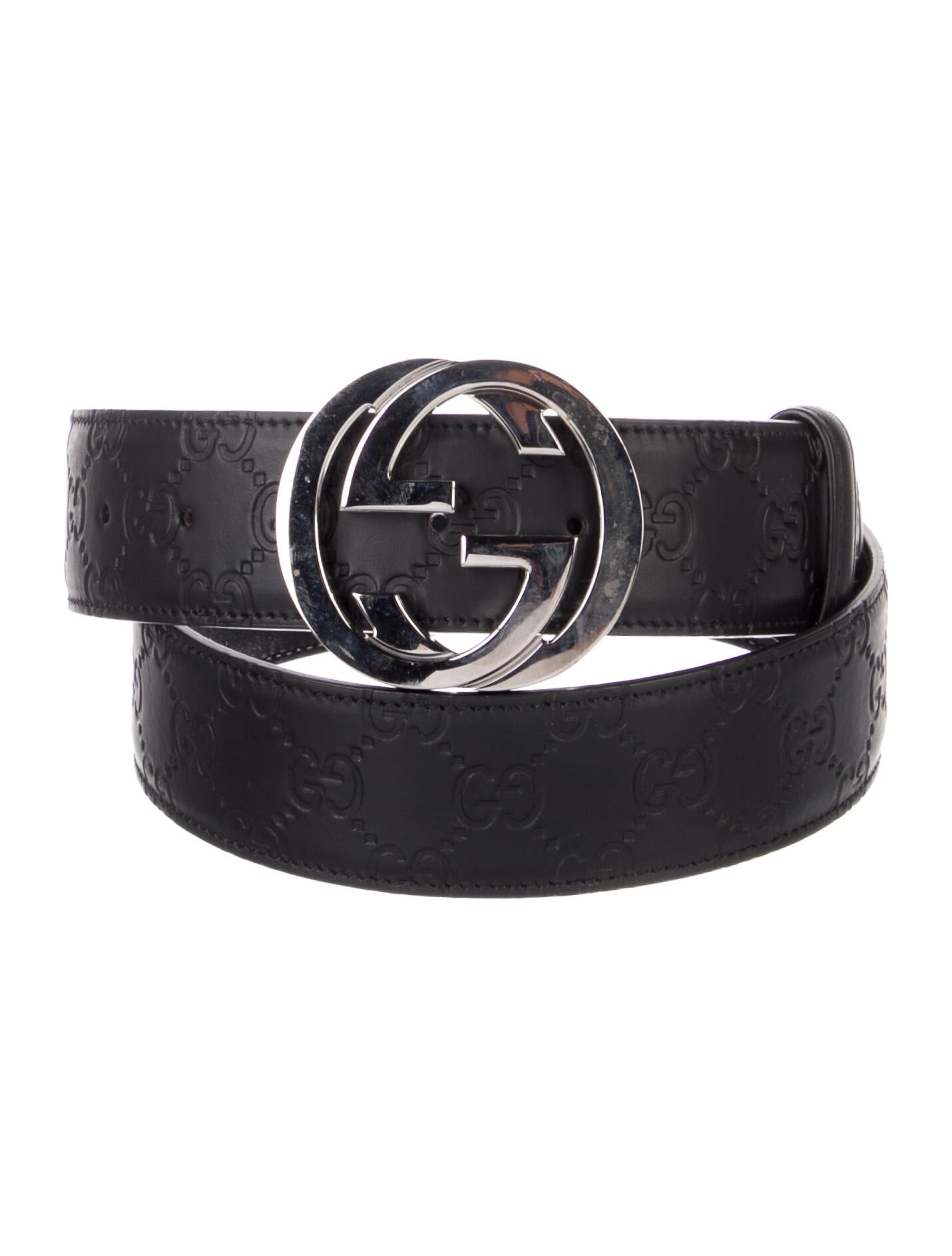 Gucci GG Logo Leather Belt