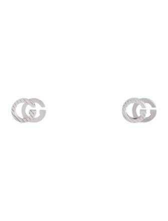 Gucci 18K Running G Stud Earrings