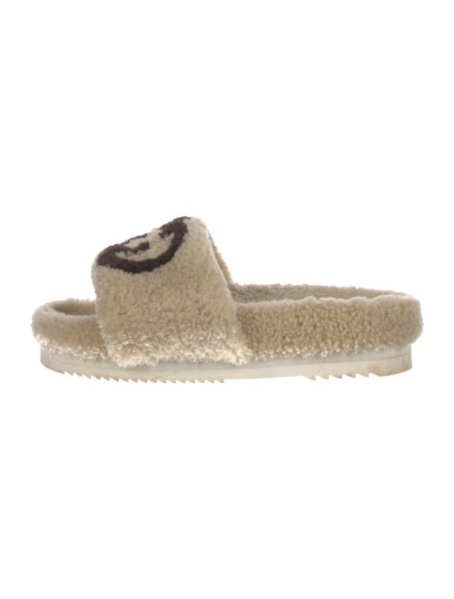Gucci Interlocking G Logo Shearling Espadrilles