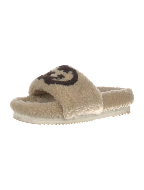 Gucci Interlocking G Logo Shearling Espadrilles