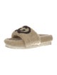 Gucci Interlocking G Logo Shearling Espadrilles