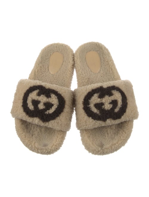 Gucci Interlocking G Logo Shearling Espadrilles