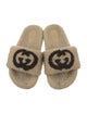 Gucci Interlocking G Logo Shearling Espadrilles