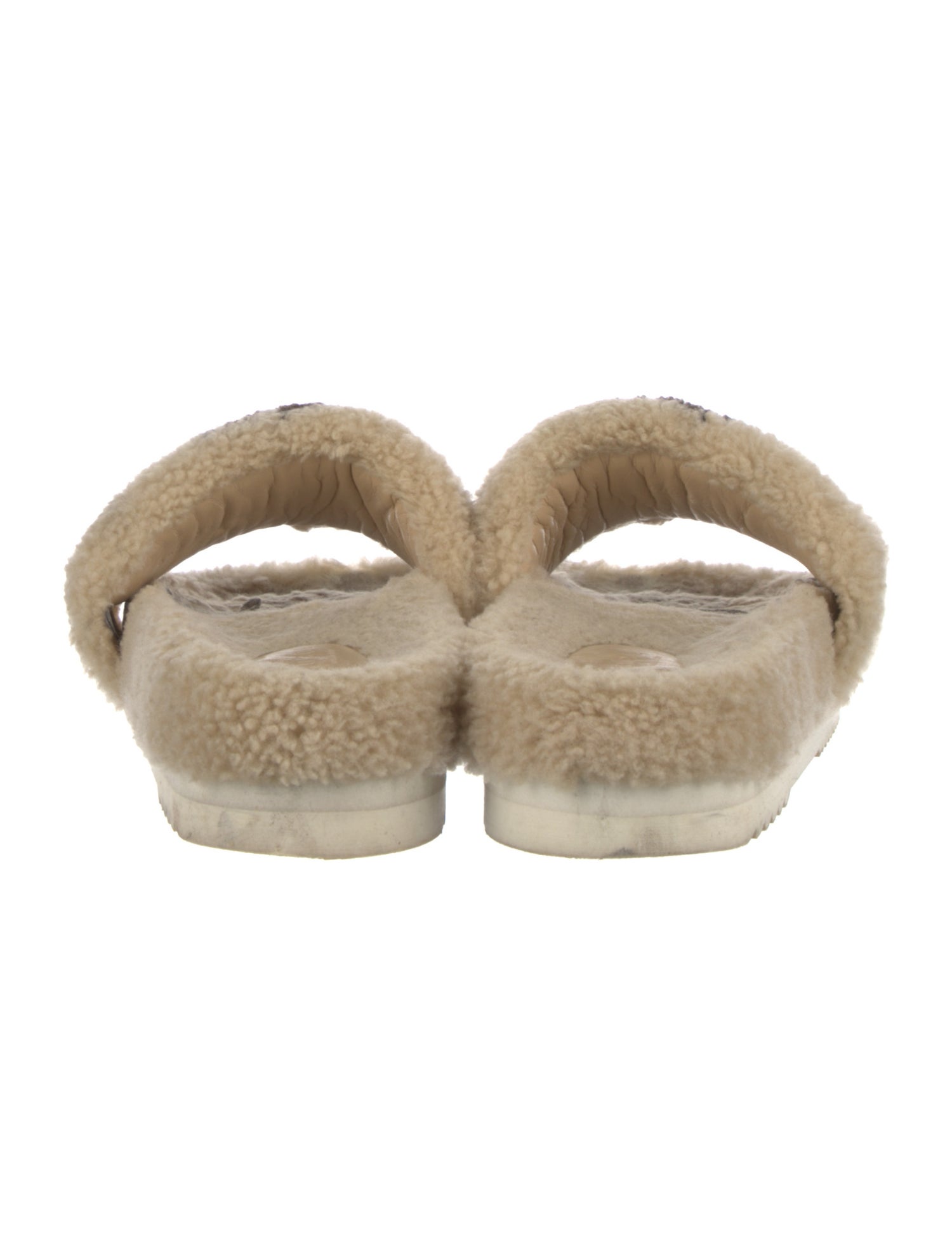 Gucci Interlocking G Logo Shearling Espadrilles