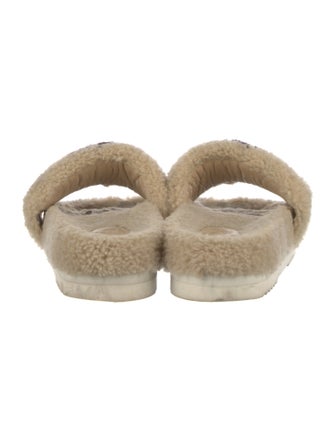 Gucci Interlocking G Logo Shearling Espadrilles