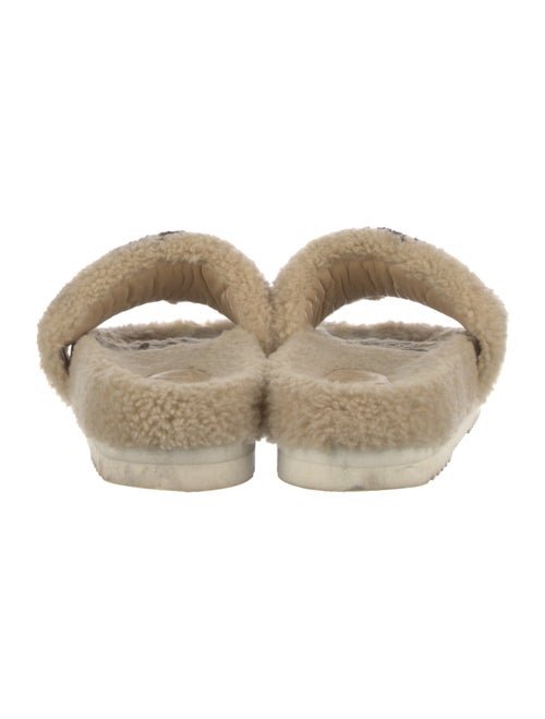 Gucci Interlocking G Logo Shearling Espadrilles