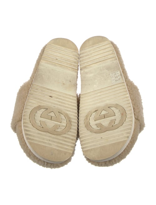 Gucci Interlocking G Logo Shearling Espadrilles