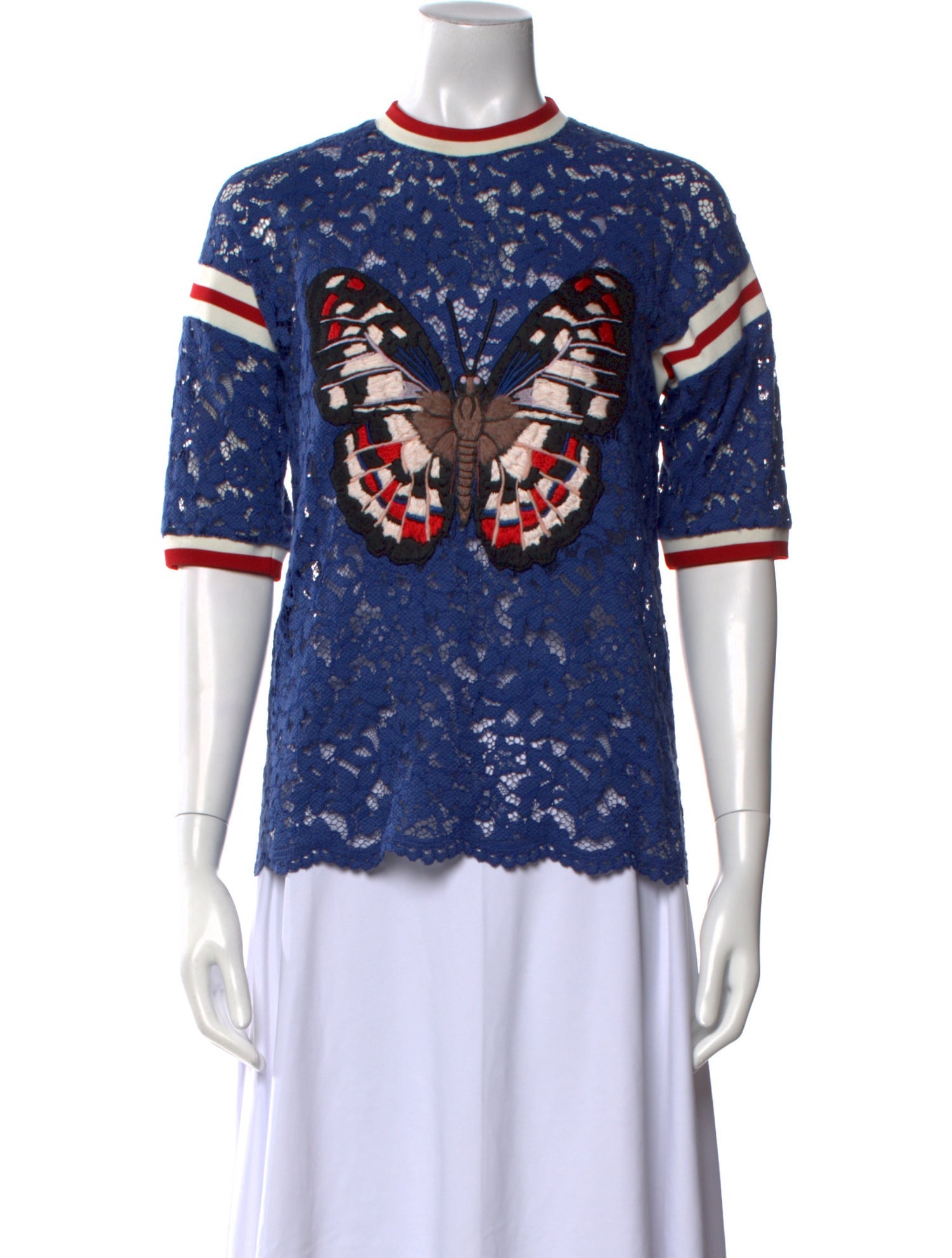 Gucci 2016 Lace Pattern Top