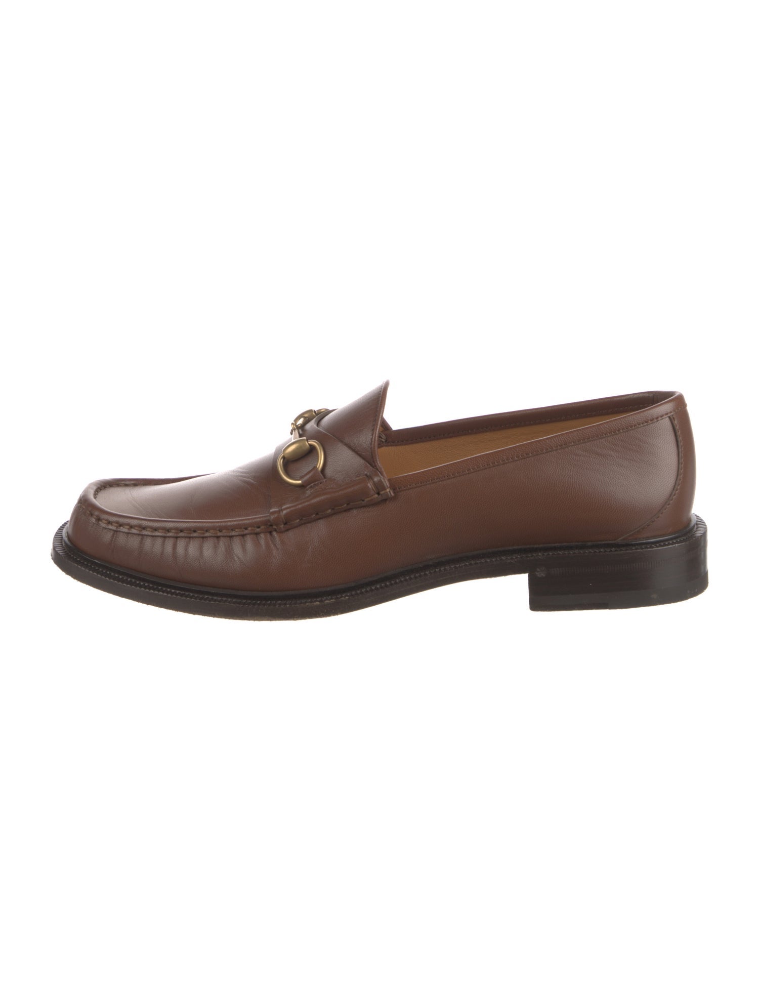 Gucci Horsebit Accent Leather Loafers