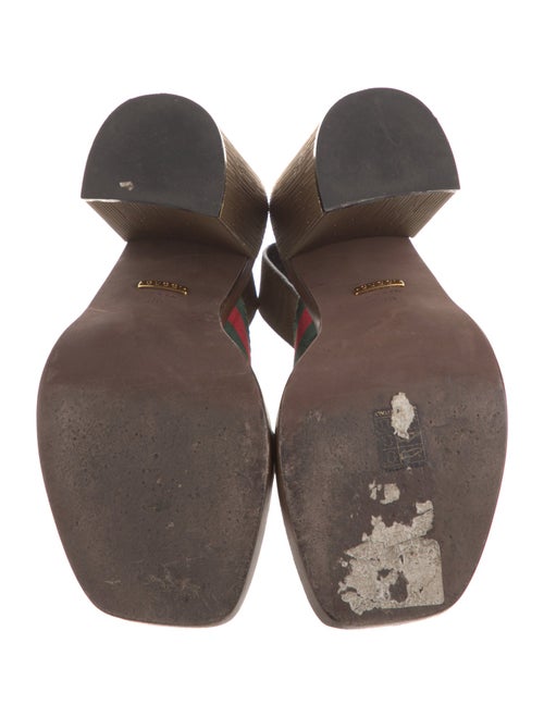 Gucci Web Accent Suede Slingback Sandals