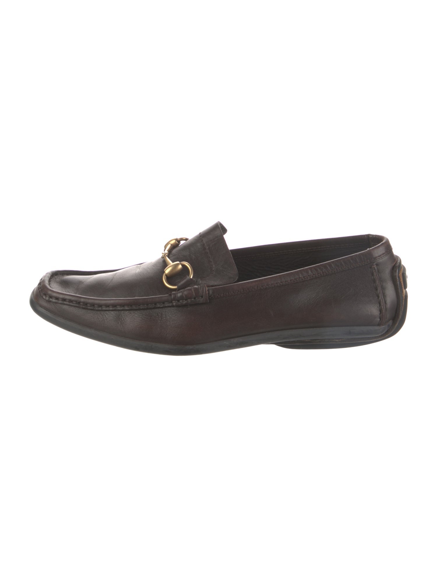 Gucci Horsebit Accent Leather Loafers