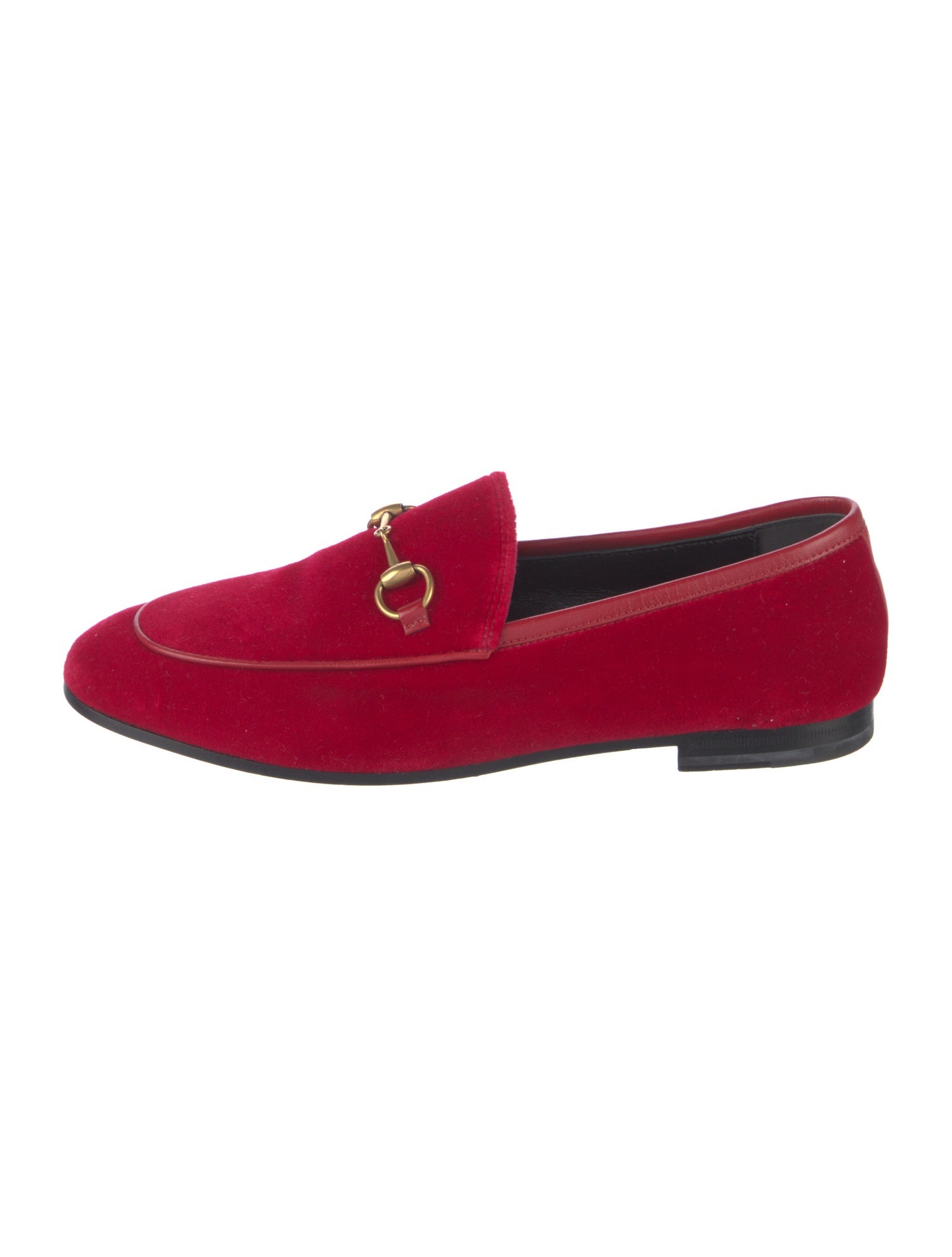 Gucci Horsebit Accent Velvet Loafers