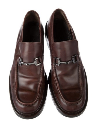 Gucci Horsebit Accent Leather Loafers
