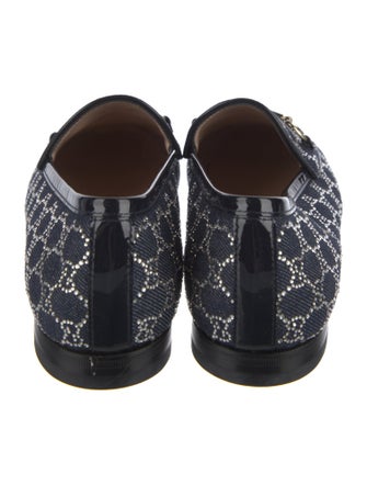 Gucci Jordaan GG Crystal Loafers