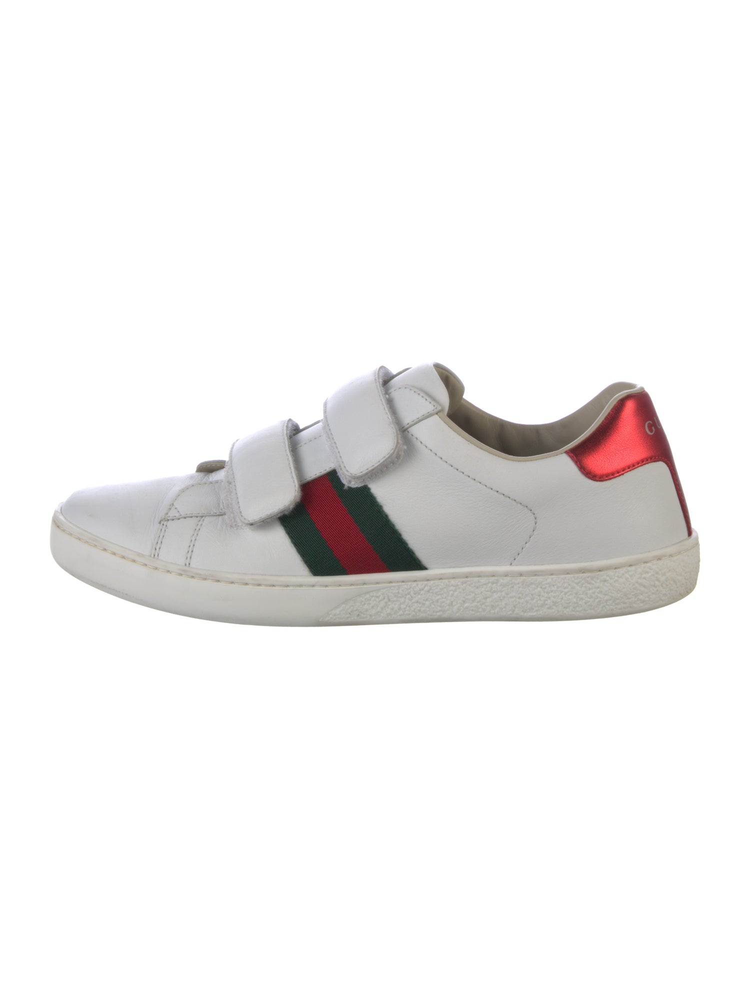 Gucci Web Accent Leather Sneakers