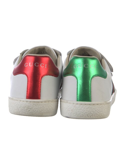 Gucci Web Accent Leather Sneakers