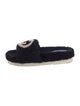 Gucci Interlocking G Logo Shearling Slides