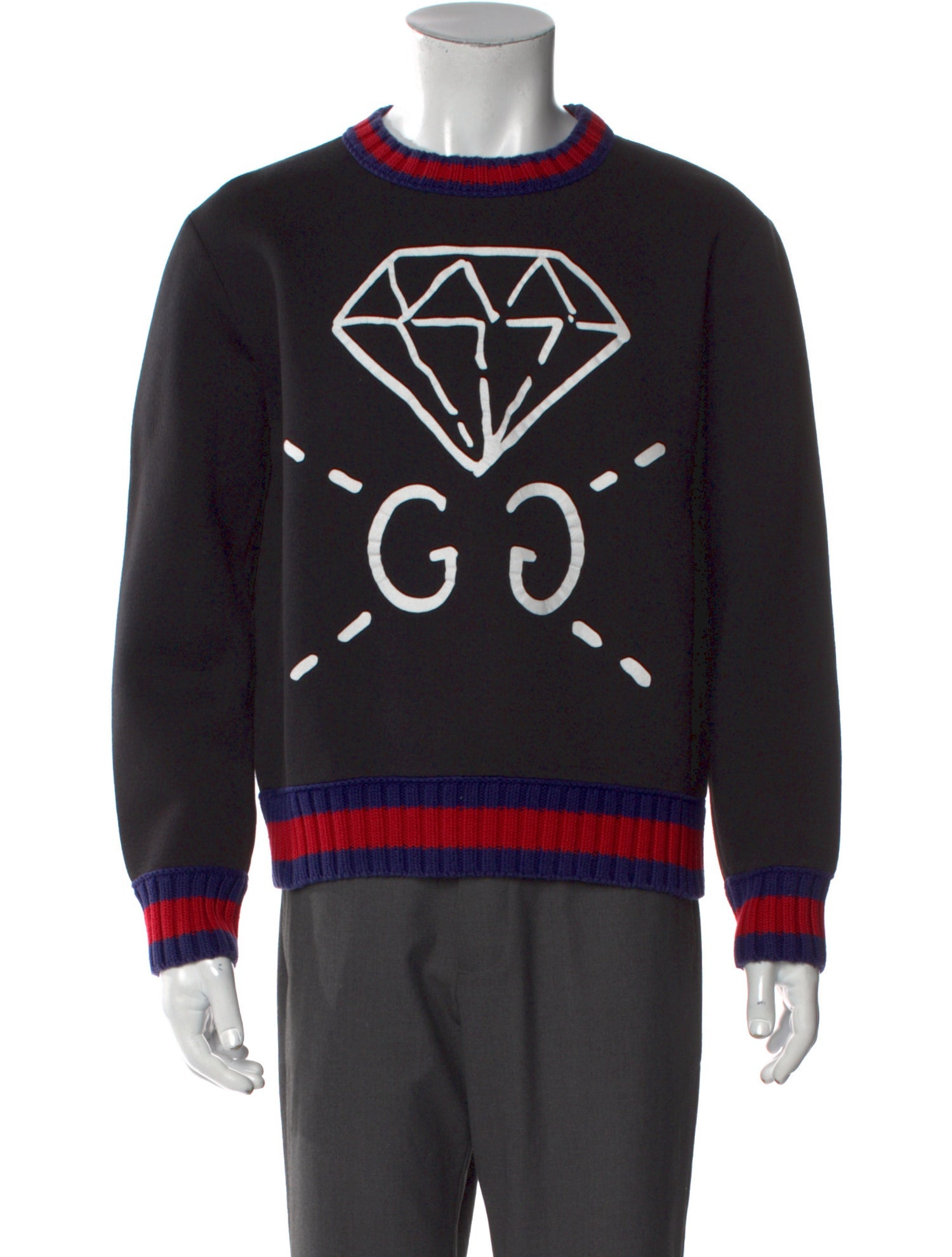 Gucci Graphic Print Crew Neck Pullover