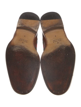 Gucci Web Accent Leather Brogues