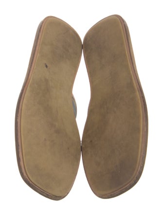 Gucci Double G Logo Leather Flip Flops