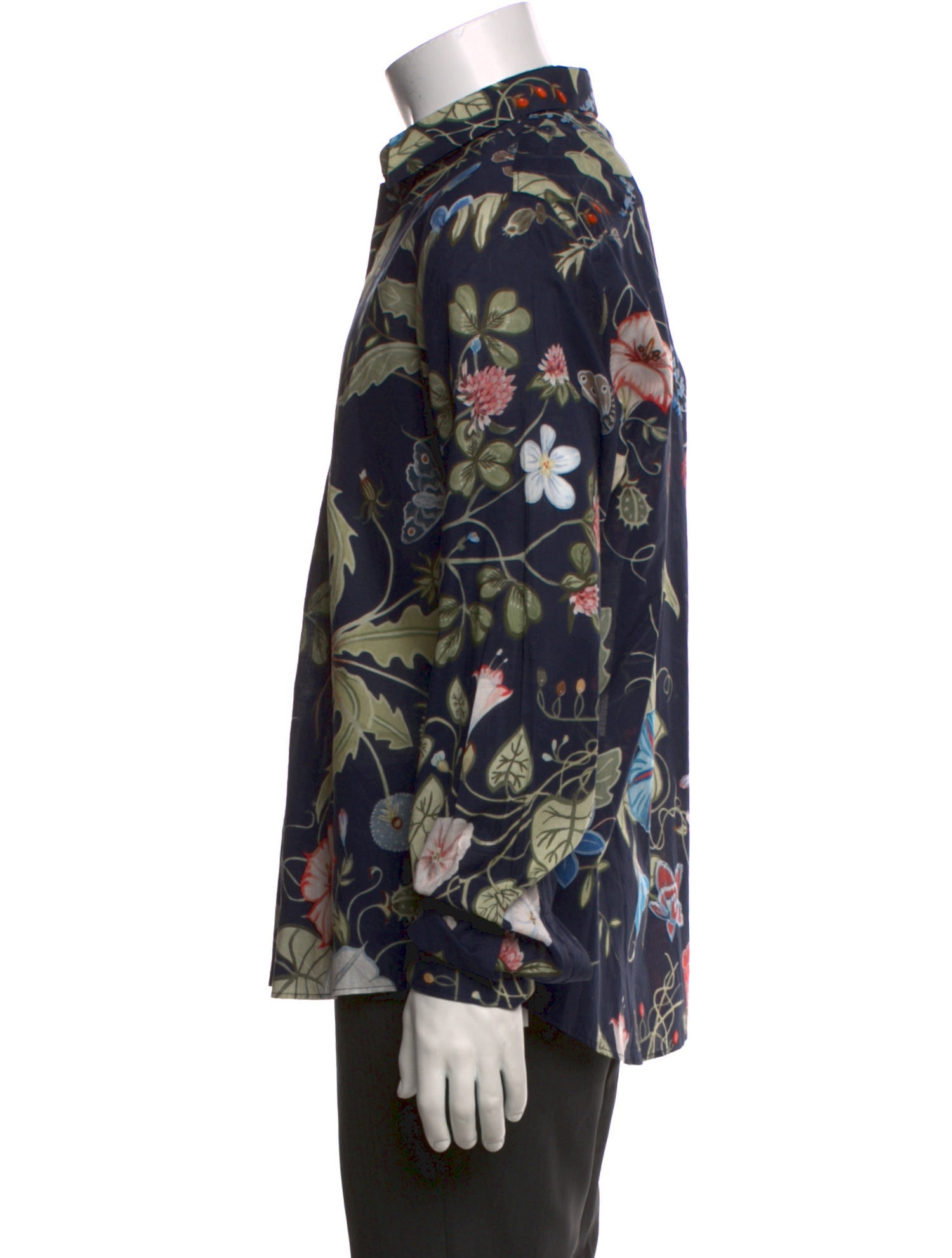 Gucci Floral Print Long Sleeve Shirt