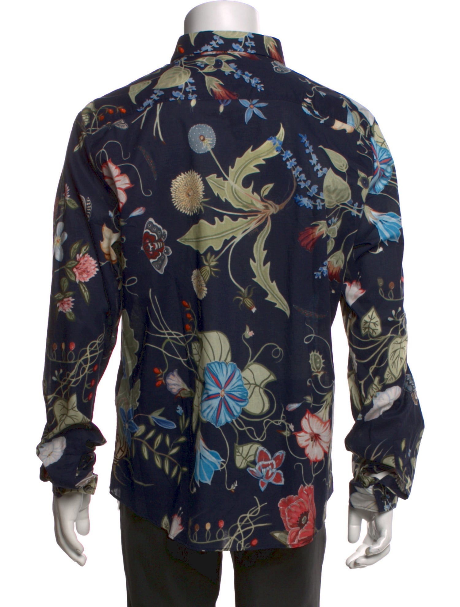 Gucci Floral Print Long Sleeve Shirt