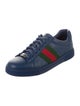 Gucci Web Accent Leather Sneakers